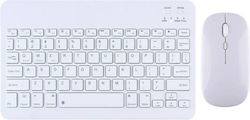 Smarteo Wireless Bluetooth Keyboard & Mouse Set Greek White