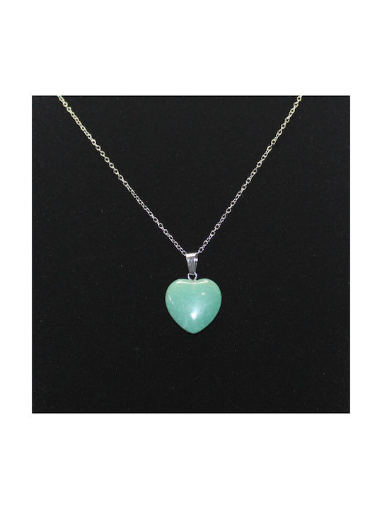 Aventurine Heart Necklace.