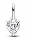 Pandora Ключалка Charm Сърце с Зиркон