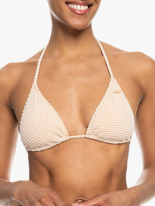 Triangle Bikini Top Tiki Tri with Adjustable Straps Beige