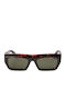 Palm Angels Unisex Sunglasses with Black Plastic Frame and Green Lens PERI028EMPIRE-6055