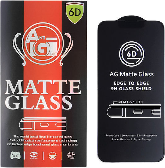 Matt Vollflächig gehärtetes Glas Schwarz (Galaxy S24)