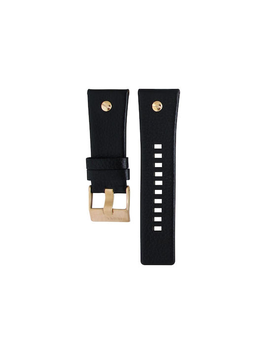 Diesel Leather Strap Black 28mm