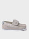 Boys Suede Moccasins White