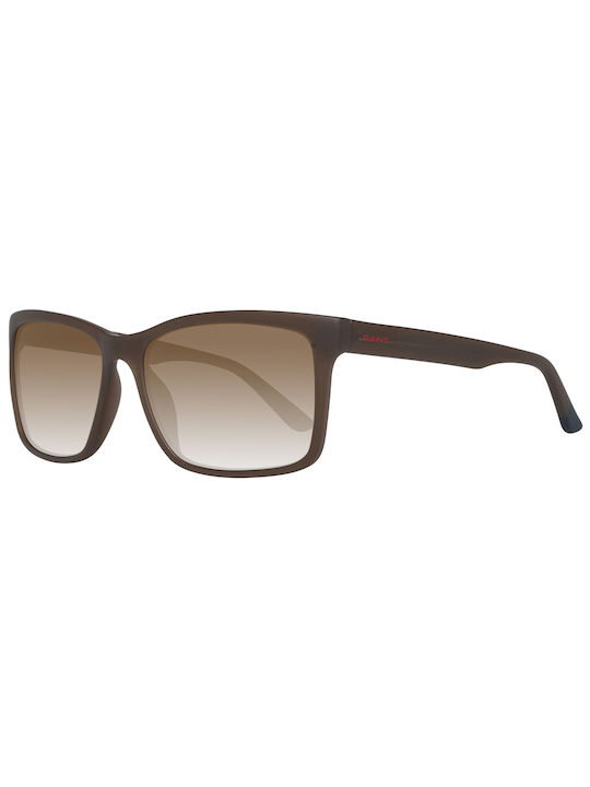 Gant Men's Sunglasses with Brown Plastic Frame and Brown Gradient Mirror Lens GA70335 46G