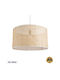 GloboStar Yotto Pendant Light Single-Light Grid for Socket E27 Beige