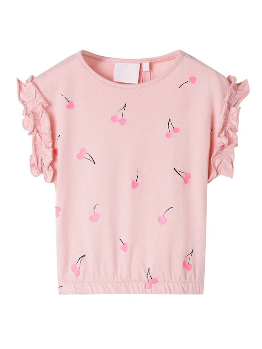 vidaXL Kids Blouse Short Sleeve Pink