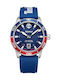 Timberland Watch Battery with Blue Rubber Strap