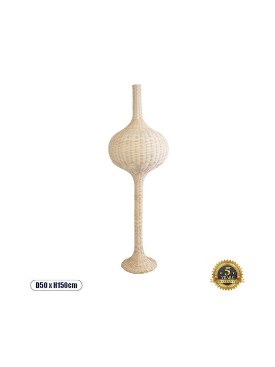 GloboStar Aladdin Stehlampe H150xB50cm. mit Fassung für Lampe E27 Beige