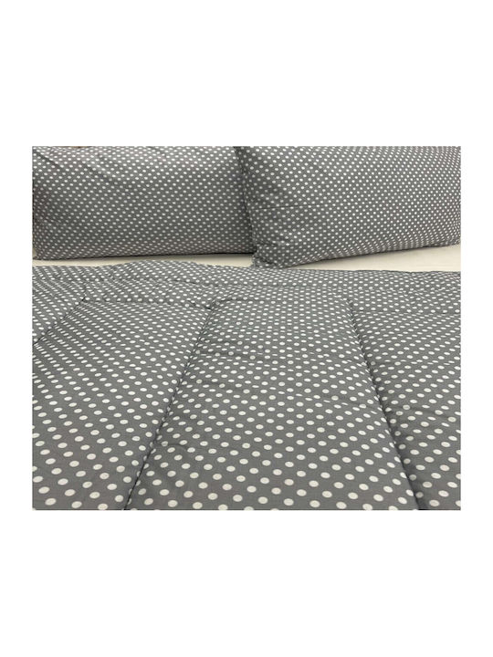 MayHome Duvet Cover Set Cotton King with 2 Pillowcases 220x240 Polka dot