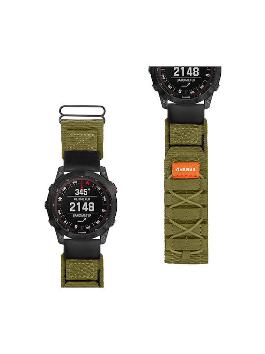 Erbord Curea Piele Verde (Garmin Fenix 5X/6X/6X/6X PRO/7X)