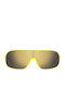 Polaroid Unisex Ochelari de soare cu Galben Cadru și Aur Polarized Oglindă Lentilă PLD6222/S 40G/LM