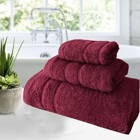 SpitiBazaar Facecloth 50x90cm Bordeaux Weight 600gr/m²