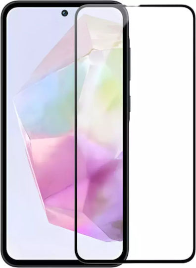 0.3mm Full Face Tempered Glass Μαύρο (Galaxy A35)