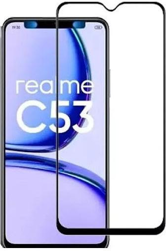 Full Glue Full Face Tempered Glass Μαύρο (Realme C53)