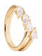 P D Paola Damen Ring mit Zirkonia aus Silber Vergoldet