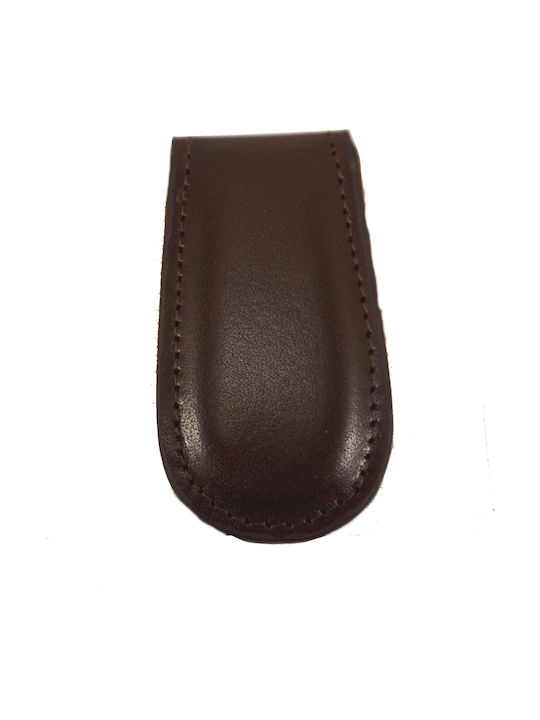 Mybag Leather Money Clip Dark Brown