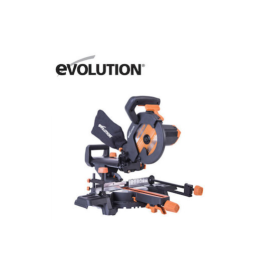 Evolution R210sms+ Miter Saw Electric Combination with Power 1500W, Cutting Disc Diameter 210mm & Cutting Speed 3750rpm