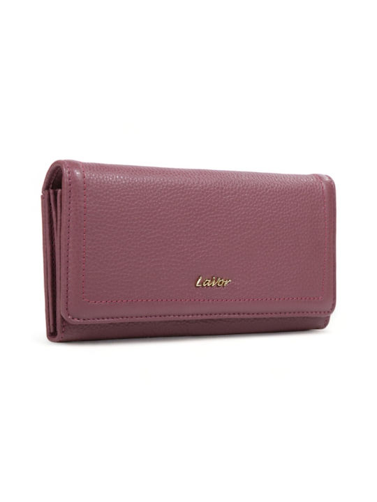 Lavor Large Leather Women's Wallet with RFID Pink