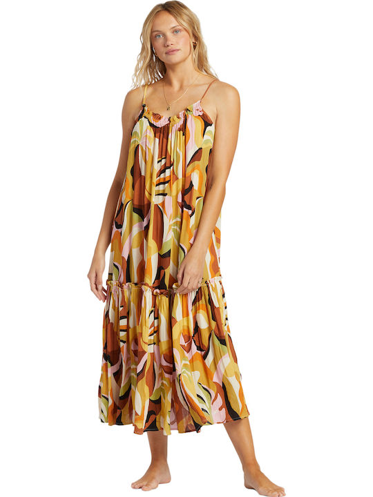 Sommer Midi Damenkleid mit Rüschen