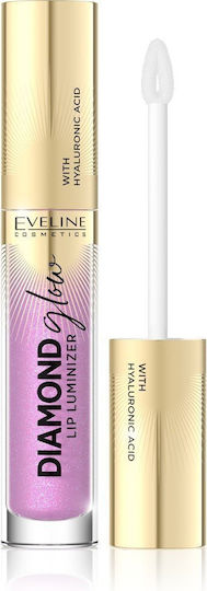 Eveline Diamond Glow Lip Luminizer Lip Gloss With Hyaluronic Acid Shade No 10 4.5ml