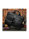 Leder Herrentasche Geldbörse Schwarz