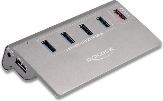 DeLock USB Hub 10 Ports USB 3.2 with USB-A Connection Gray