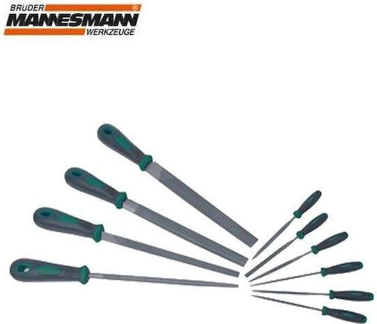Mannesmann M61015 Σετ Λίμες με Λαβή 10τμχ