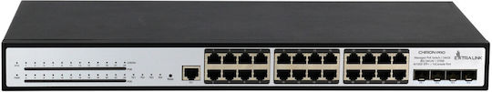 Extralink Chiron Pro Управление на L3 PoE+ Switch с 24 Портове Ethernet и 4 SFP Портове