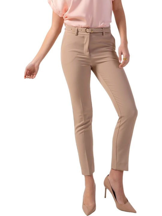 Derpouli Women's Fabric Trousers Straight Line ...