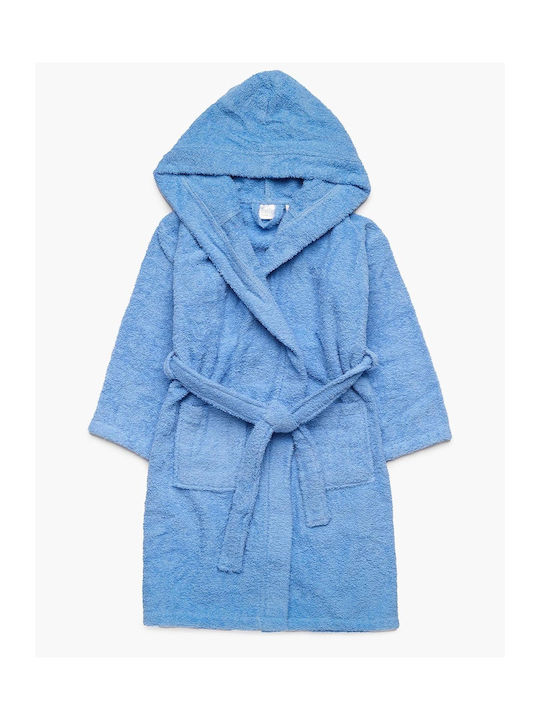 Eleten Παιδικό Μπουρνούζι Sky Blue mit Kapuze