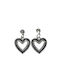 Silver Heart Shaped Earrings