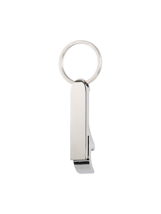 Metall-Schlüsselanhänger mit Flaschenöffner Code An-4183 - Silber