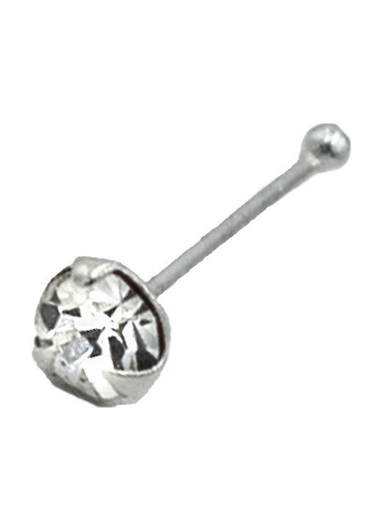 Asimi Body Piercing Σκουλαρίκι Μύτης από Ασήμι Λευκό
