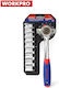 WorkPro Καστάνια με Καρυδάκια 3\8" & 1\2" & 3\4" 10τμχ