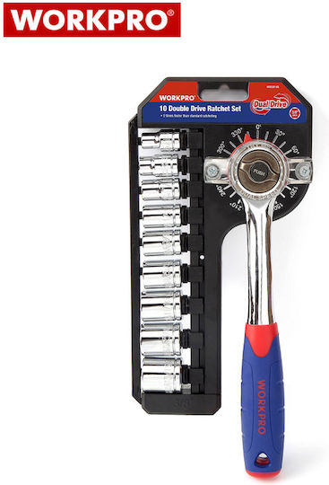 WorkPro Καστάνια με Καρυδάκια 3\8" & 1\2" & 3\4" 10τμχ
