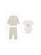 Guess Baby Bodysuit Set Ecru