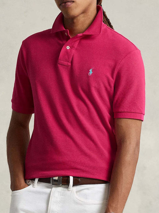 Ralph Lauren Herren Shirt Kurzarm Polo Rosa