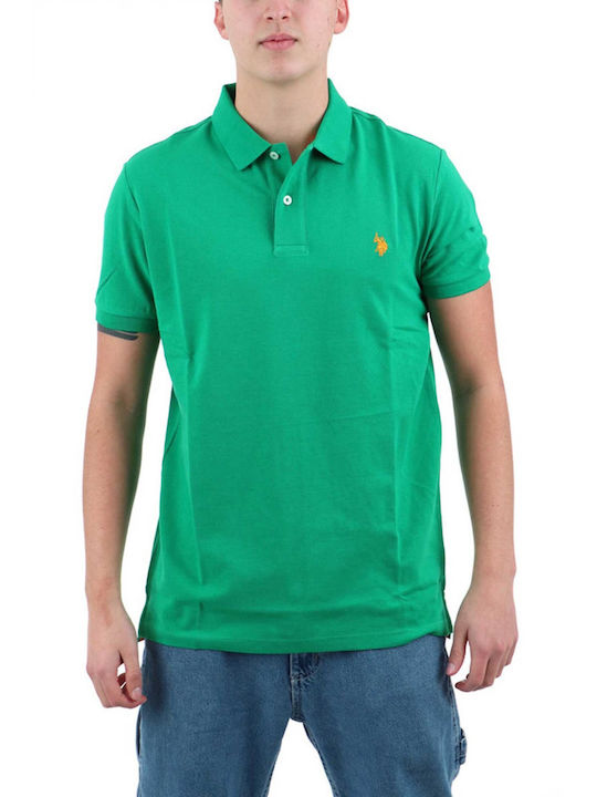 U.S. Polo Assn. Bluza Bărbătească cu Mânecă Scurtă Polo Verde