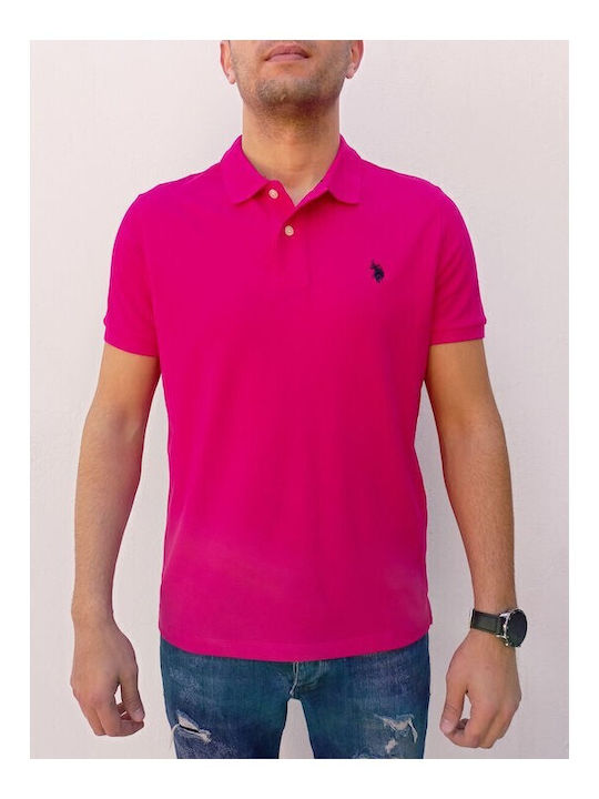 U.S. Polo Assn. Bluza Bărbătească cu Mânecă Scurtă Polo Coral