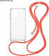 Sonique Back Cover Silicone with Strap Coral (P...