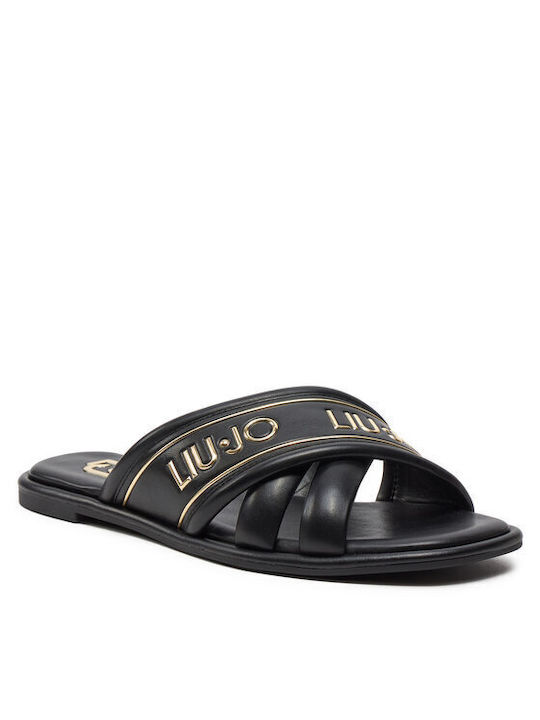 Liu Jo Damen Flache Sandalen in Schwarz Farbe