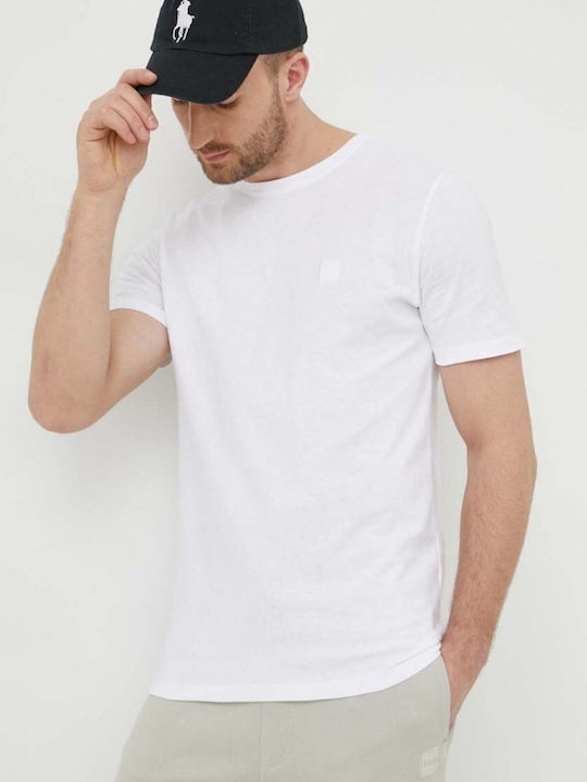 Hugo Boss Bluza Bărbătească cu Mânecă Scurtă White