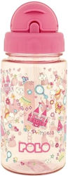 Polo Kids Water Bottle Plastic Pink 450ml