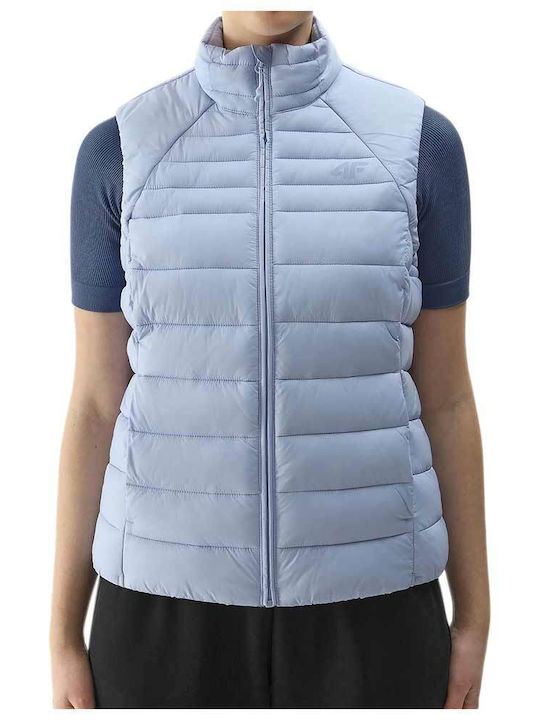 4F Kurz Damen Ärmellos Puffer Jacke für Winter Lila