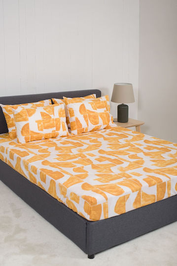 Viokarpet Sheet Sets King Size 270x280cm. Nordic 855 Malmo Gold 4pcs