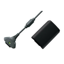 Комплект за игра и зареждане с батерия за Xbox 360 Черен Комплект за игра и зареждане с батерия за Xbox 360 Черен