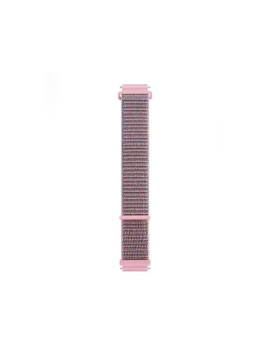 Aoke Υφασμάτινο Λουράκι Ροζ 20mm