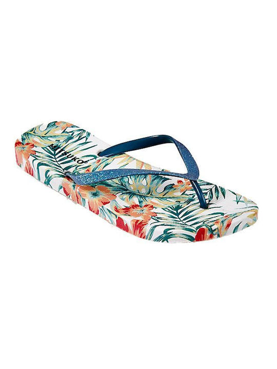 Mitsuko Frauen Flip Flops in Grün Farbe