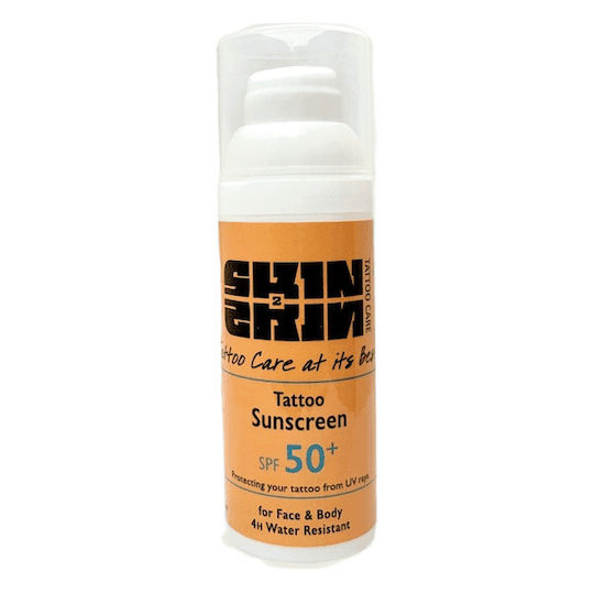 Skin2skin Tattoo Водоустойчив Слънцезащитен Крем за Тяло SPF50+ 50ml